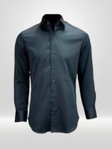 Camisa Masculina Social Manga Longa Preta