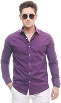 Camisa masculina Social manga Longa Slim executivo