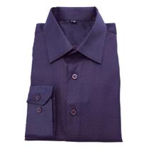 Camisa masculina Social Maquinetada Algodão Acetinado 447