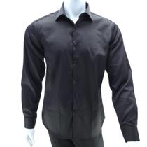 Camisa Masculina Social QiLin Algodão Acetinado 9113