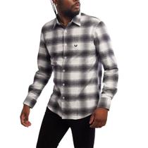 Camisa Masculina Spirito Santo ML Flanela Xadrez Branca 410