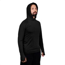 Camisa Masculina Termica Frio Inverno Proteção Uv Capuz