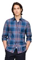 Camisa masculina Tommy Hilfiger de manga comprida com botões, ajuste regular