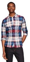 Camisa masculina Tommy Hilfiger de manga comprida com botões Oxford