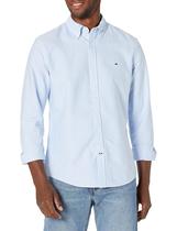 Camisa masculina Tommy Hilfiger Oxford Custom Fit azul 2x grande