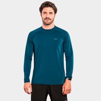 Camisa Masculina TR4 Raglan Azul Marinho Proteção Uv Respirável Camiseta Térmica Manga Curta Academia Cotidiano Esportes