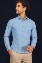 Camisa Masculina Tricoline Slim Ml Caw Camisa Masculina Tricoline Slim Ml Caw
