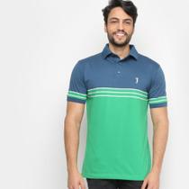 Camisa masculina verde e azul