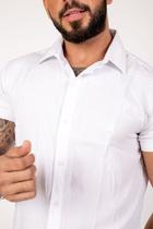 Camisa Masculina Viscolinho Manga Curta Moderna Slim