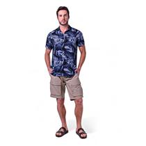 Camisa Masculina Viscose Estampa Folhas Rabbitohs