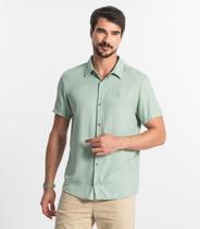 Camisa Masculina Viscose Lisa Com Bordado Diametro Verde Camisa Masculina Viscose Lisa Com Bordado Diametro Verde