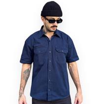 Camisa Masculina Workshirt Sarja Oficina Barbearia Mecanico