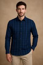 Camisa Masculina Xadrez 100% Algodão 50773