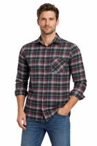 Camisa Masculina Xadrez Flanelada Amil Com Bolso Comfort Passa Facil 1929