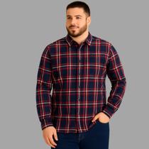 Camisa Masculina Xadrez Manga Longa Sem Bolso Hering