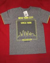 Camisa masculino cor mescla cinza tam 14 anos