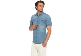 Camisa Masculino Slim Fit Azul / S
