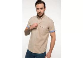 Camisa Masculino Slim Fit Bege