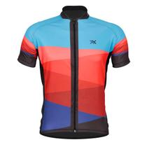 Camisa Mattos Racing Bike 2 Azul Vermelho Ciclismo