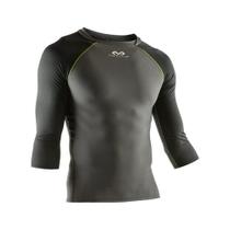 Camisa McDavid Recovery Max de manga 3/4 branca/carvão/azul-petróleo brilhante Camisa McDavid Recovery Max de manga 3/4 branca/carvão/azul-petróleo brilhante
