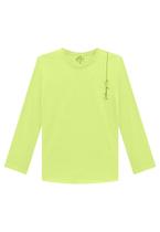 Camisa Meia Malha Infantil Verde Neon Johnny Fox Camisa Meia Malha Infantil Verde Neon Johnny Fox