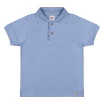 Camisa Menino Angerô Polo Algodão c/ Estampa Bordada Lateral
