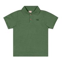 Camisa Menino Angerô Polo Algodão Lisa Verde