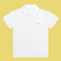 Camisa Menino Divertto Polo em Piquet Básica Branco Tamanho:14