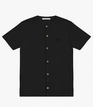 Camisa Menino em Viscose Sarjada Trick Nick Preto Camisa Menino em Viscose Sarjada Trick Nick Preto