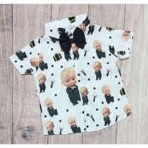 Camisa Menino Infantil Linha Premium Temático O Poderoso Chefinho +Gravata Camisa Menino Infantil Linha Premium Temático O Poderoso Chefinho +Gravata