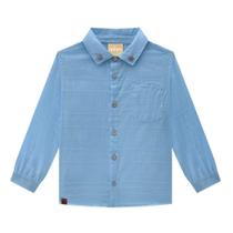 Camisa Menino Milon em Tricoline Azul Claro Camisa Menino Milon em Tricoline Azul Claro
