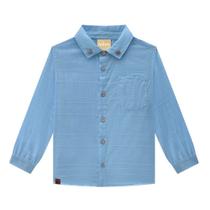 Camisa Menino Milon em Tricoline Azul Claro Camisa Menino Milon em Tricoline Azul Claro
