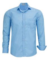 Camisa Mescla Social Comfort Ml Com Bolso Passa Fácil 1889