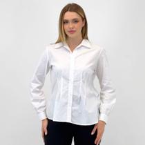 Camisa Mikasa Manga Longa com Cinto Feminina