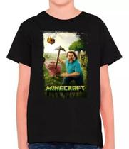 Camisa Minecraft Jogo Filme Gamer Infantil E Masculina 100% Algodão