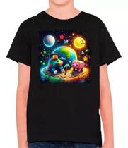 Camisa Minecraft Jogo Filme Gamer Infantil E Masculina M27 100% Algodão