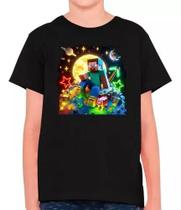 Camisa Minecraft Jogo Filme Gamer Infantil E Masculina M46 100% Algodão
