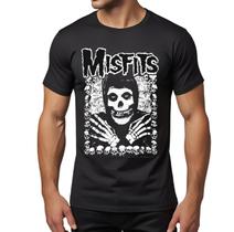 Camisa Misfits Camisa Estampada Banda Rock Unissex Básica