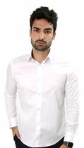 Camisa ML Masculina Confort Branca - Gussoni
