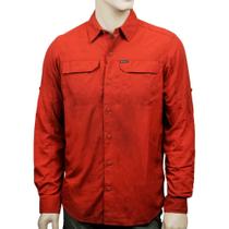 Camisa ML Silver Ridge 20 Warp Red - Columbia