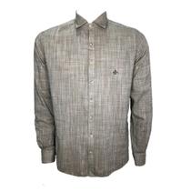 Camisa ml slim slub lisa 13 2501 001 verde medio