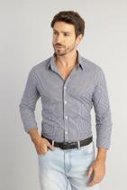 Camisa ml vichy bicolor marinho -