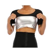 Camisa Modeladora Feminina De Manga Longa Para Treino, Efeito Sauna, Redutora De Cintura E Controle