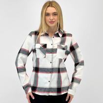 Camisa Mosaico Xadrez Flanela Feminina Camisa Mosaico Xadrez Flanela Feminina
