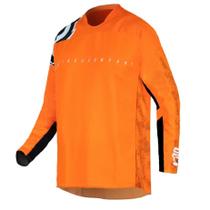 Camisa Motocross Cross ASW Podium Piece Laranja Off Road Camisa Motocross Cross ASW Podium Piece Laranja Off Road