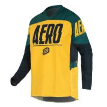 Camisa Motocross Cross ASW Podium Vitalogy Amarelo Off Road