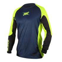 Camisa Motocross Mattos Pro Echoes Azul Trilha Off Road