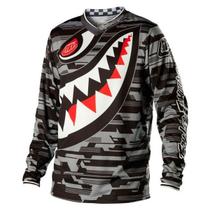 Camisa Motocross Troy Lee Gp P-51 Cinza