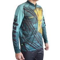 Camisa MTK Atack Z Azul Claro - Dourado Masculina