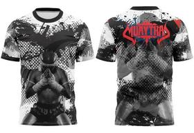 Camisa Muay Thai Saudação Arte Marcial Estampada Camiseta De Treino